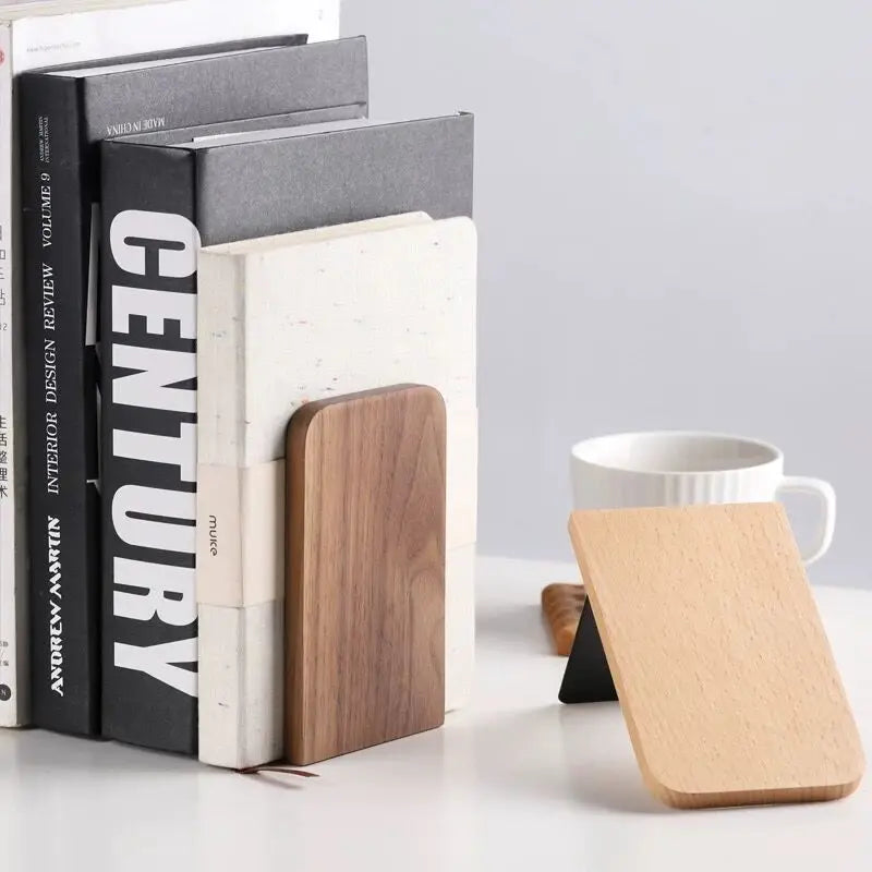 Erixio Cairn Walnut Bookend Pair — Erixio Modern Desks & Workspace Accessories