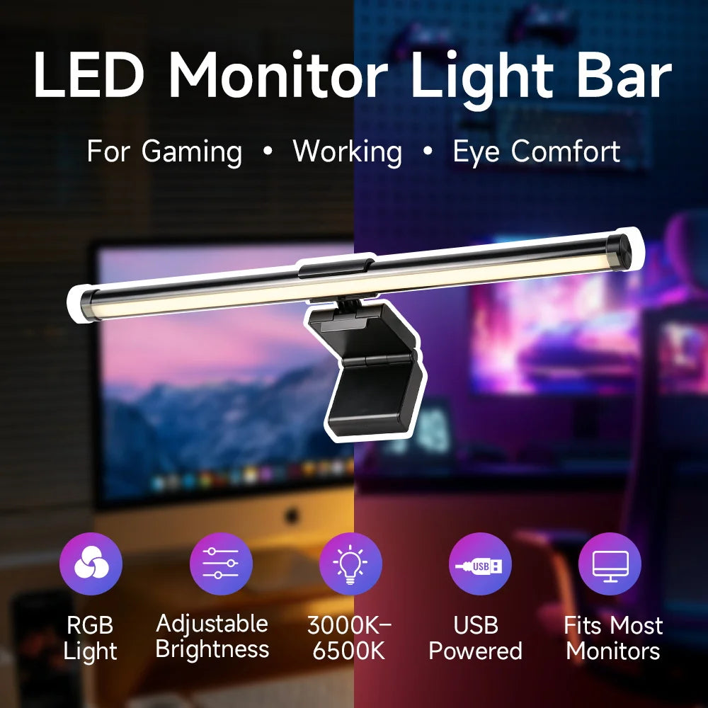 Erixio Halo Touch-Dimmable Light Bar — Erixio Modern Desks & Workspace Accessories — view 2