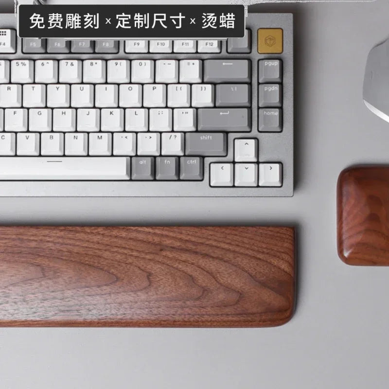 Erixio Ember Ergonomic Walnut Wrist Rest — Erixio Modern Desks & Workspace Accessories — view 3