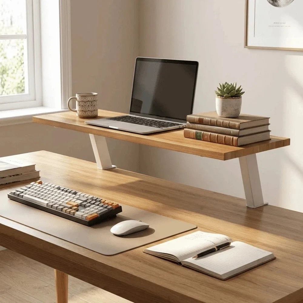 Erixio Grove Floating Wood Monitor Riser — Erixio Modern Desks & Workspace Accessories — view 2