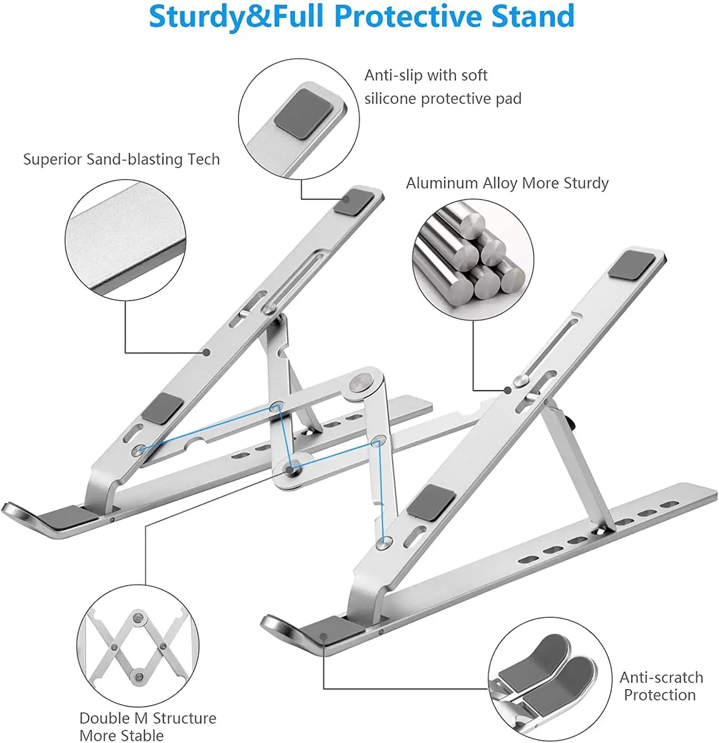 Erixio Fold Seven-Level Laptop Stand — Erixio Modern Desks & Workspace Accessories — view 2