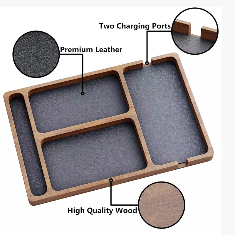 Erixio Cairn Solid Wood Valet Tray — Erixio Modern Desks & Workspace Accessories — view 3