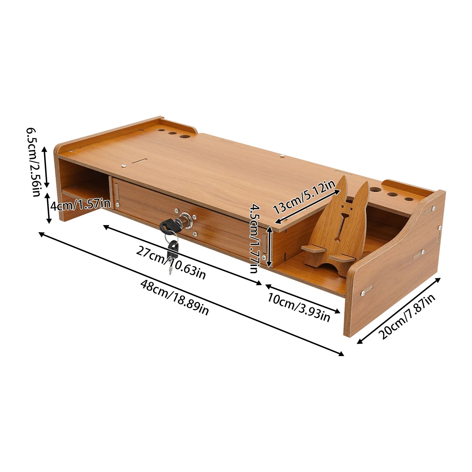 Erixio Cache Locking-Drawer Riser — Erixio Modern Desks & Workspace Accessories — view 4