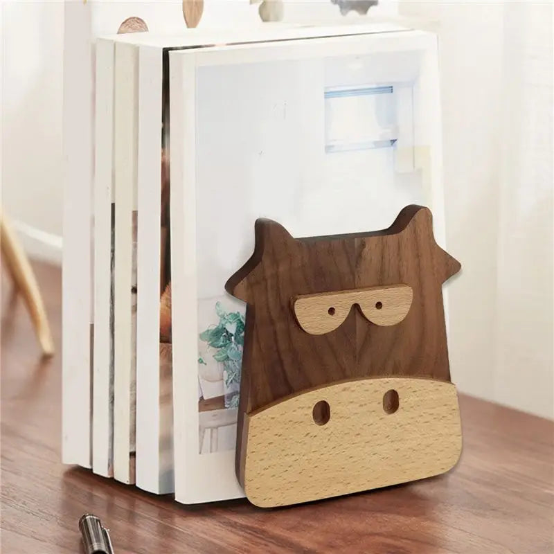 Erixio Vale Walnut and Beech Bookends — Erixio Modern Desks & Workspace Accessories — view 2