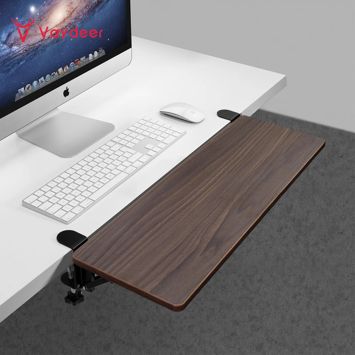 Erixio Ledge Walnut Desk Extender — Erixio Modern Desks & Workspace Accessories
