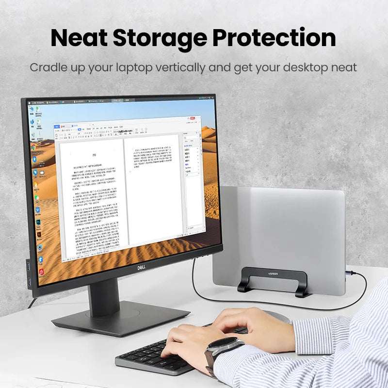 Erixio Slot Vertical Laptop Dock — Erixio Modern Desks & Workspace Accessories — view 2