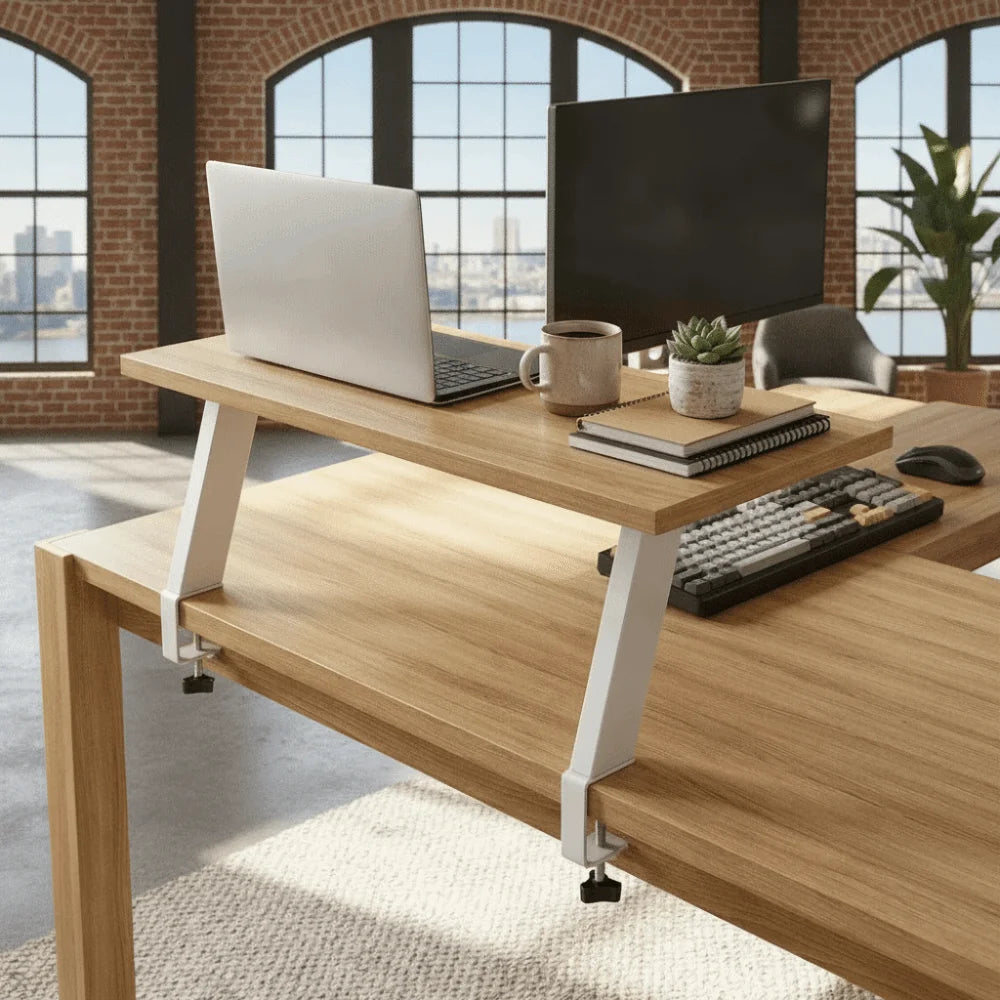 Erixio Grove Floating Wood Monitor Riser — Erixio Modern Desks & Workspace Accessories — view 3