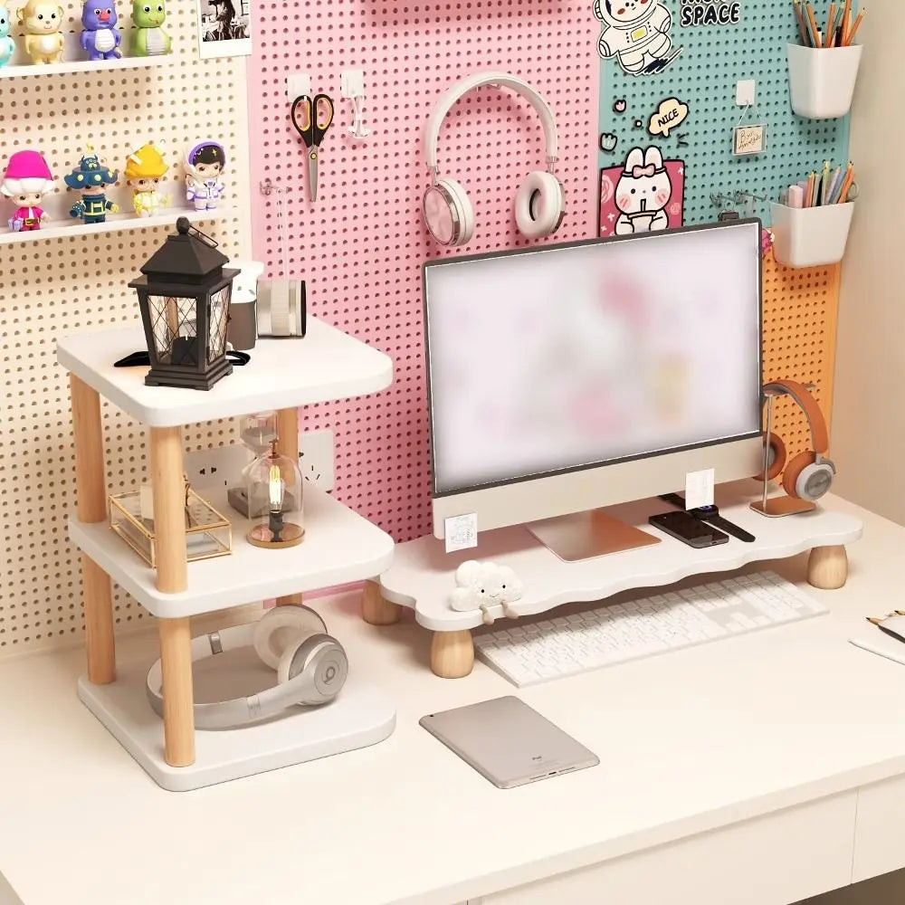 Erixio Ridge Solid Wood Screen Riser — Erixio Modern Desks & Workspace Accessories — view 3