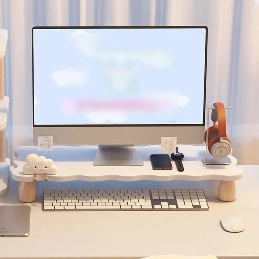 Erixio Ridge Solid Wood Screen Riser — Erixio Modern Desks & Workspace Accessories — view 2