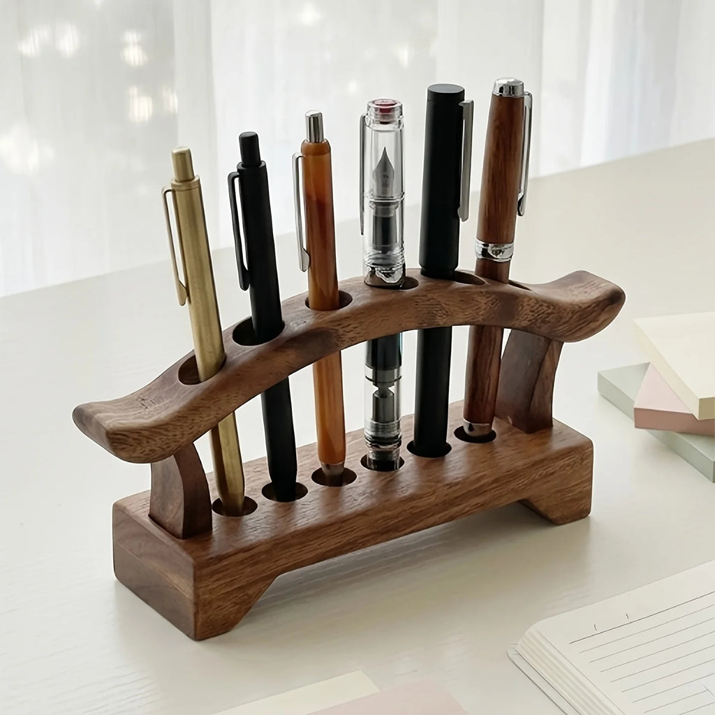 Erixio Tally Walnut Pencil Stand — Erixio Modern Desks & Workspace Accessories — view 4