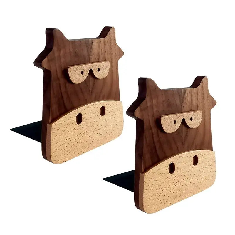 Erixio Vale Walnut and Beech Bookends — Erixio Modern Desks & Workspace Accessories