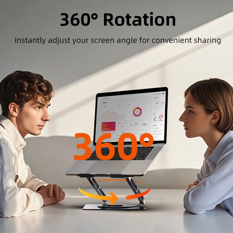 Erixio Pivot Rotating Aluminium Laptop Stand — Erixio Modern Desks & Workspace Accessories — view 2