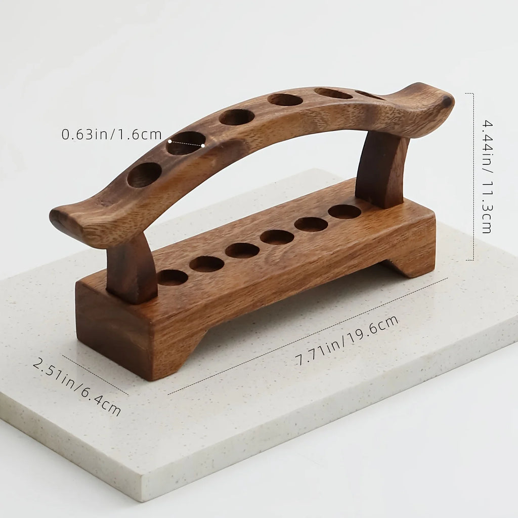 Erixio Quill Six-Slot Walnut Pen Block — Erixio Modern Desks & Workspace Accessories — view 3