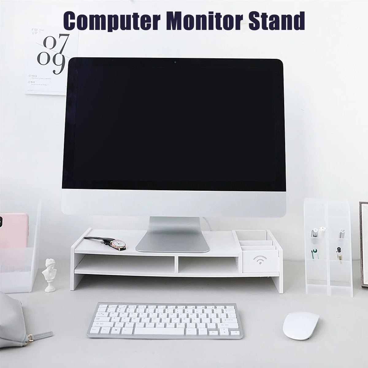 Erixio Nord Wooden Monitor Riser — Erixio Modern Desks & Workspace Accessories — view 3