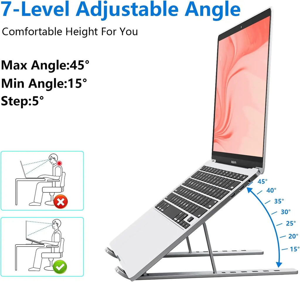 Erixio Fold Seven-Level Laptop Stand — Erixio Modern Desks & Workspace Accessories — view 3