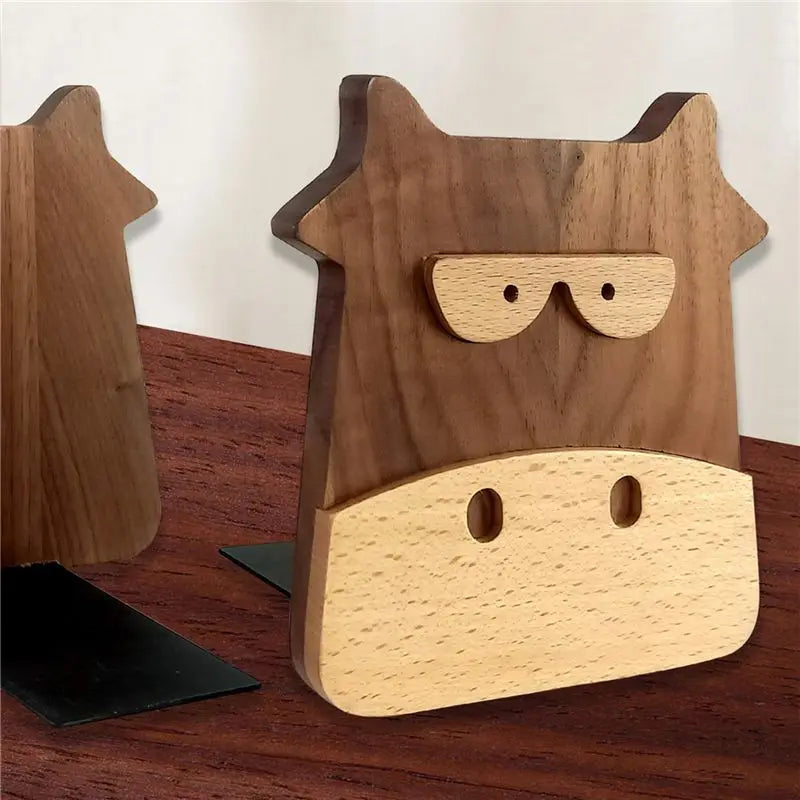 Erixio Vale Walnut and Beech Bookends — Erixio Modern Desks & Workspace Accessories — view 3