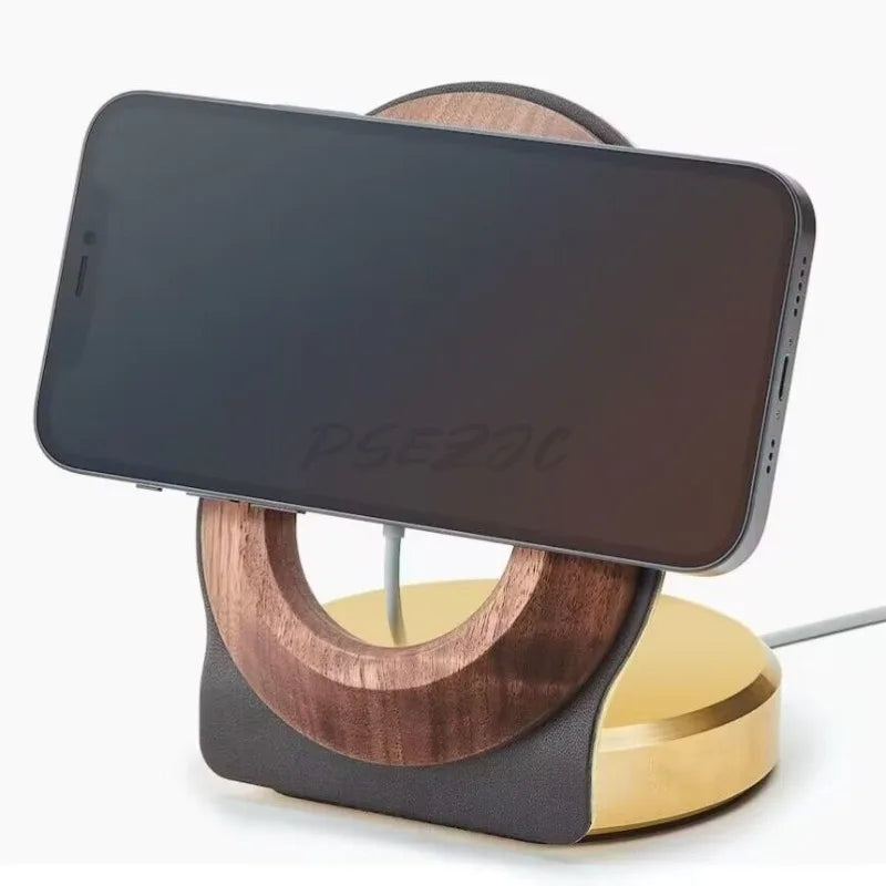 Erixio Halo Walnut Magnetic Charger — Erixio Modern Desks & Workspace Accessories — view 3